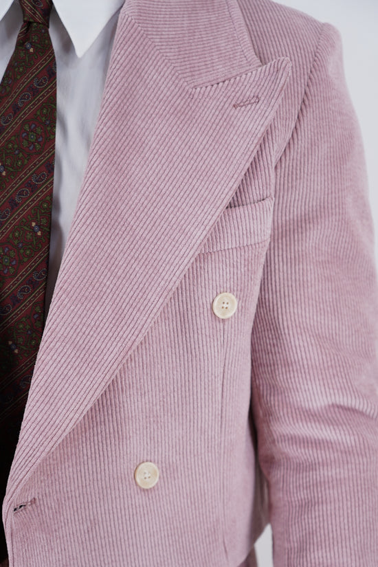 Giacca Cropped Doppiopetto in Velluto - Linea Extensive | Rosa