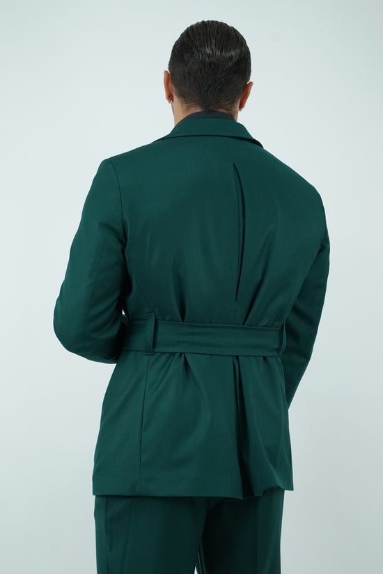 Giacca Safari verde con bottoni oro