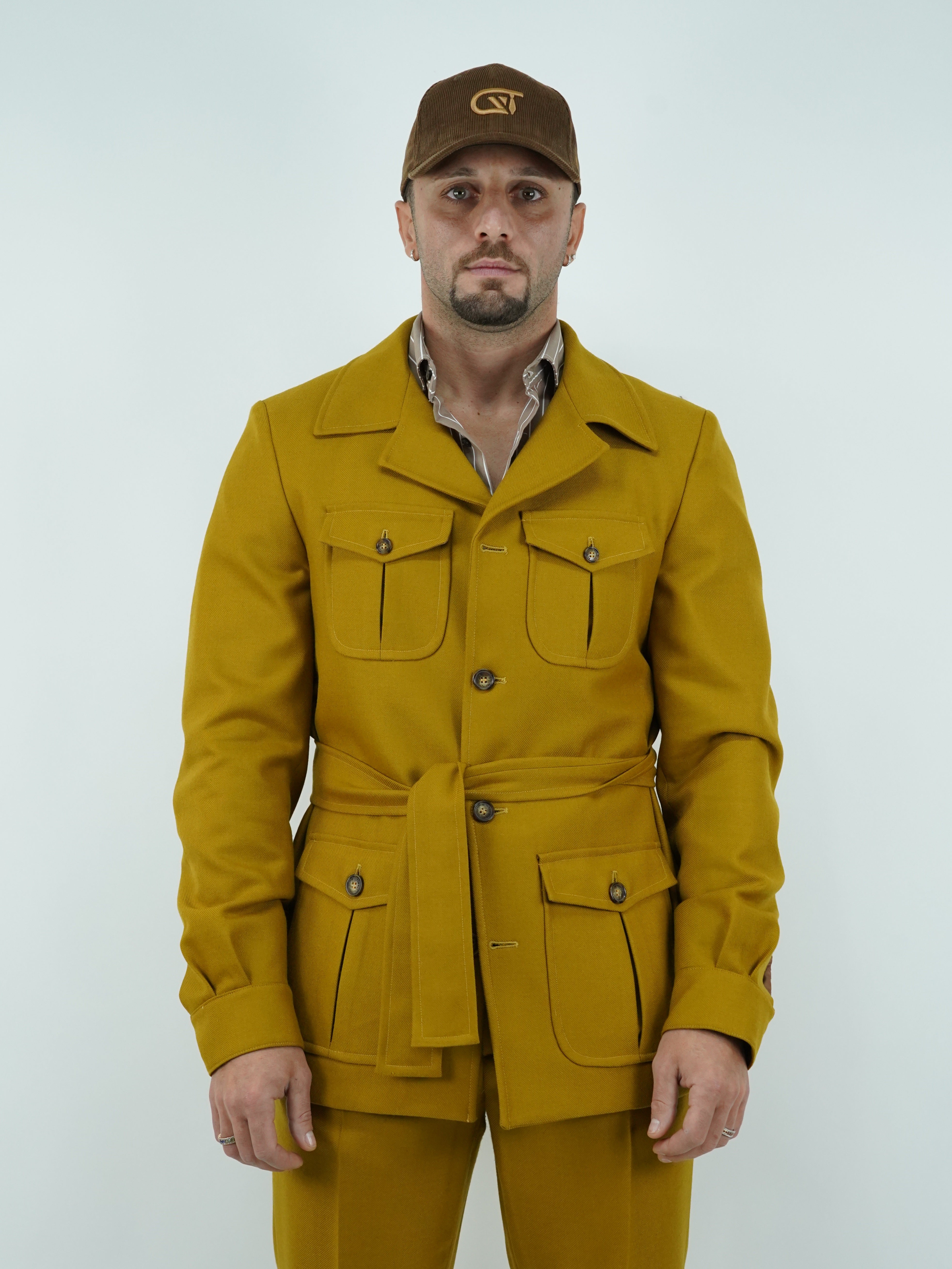 Giacca Safari senape