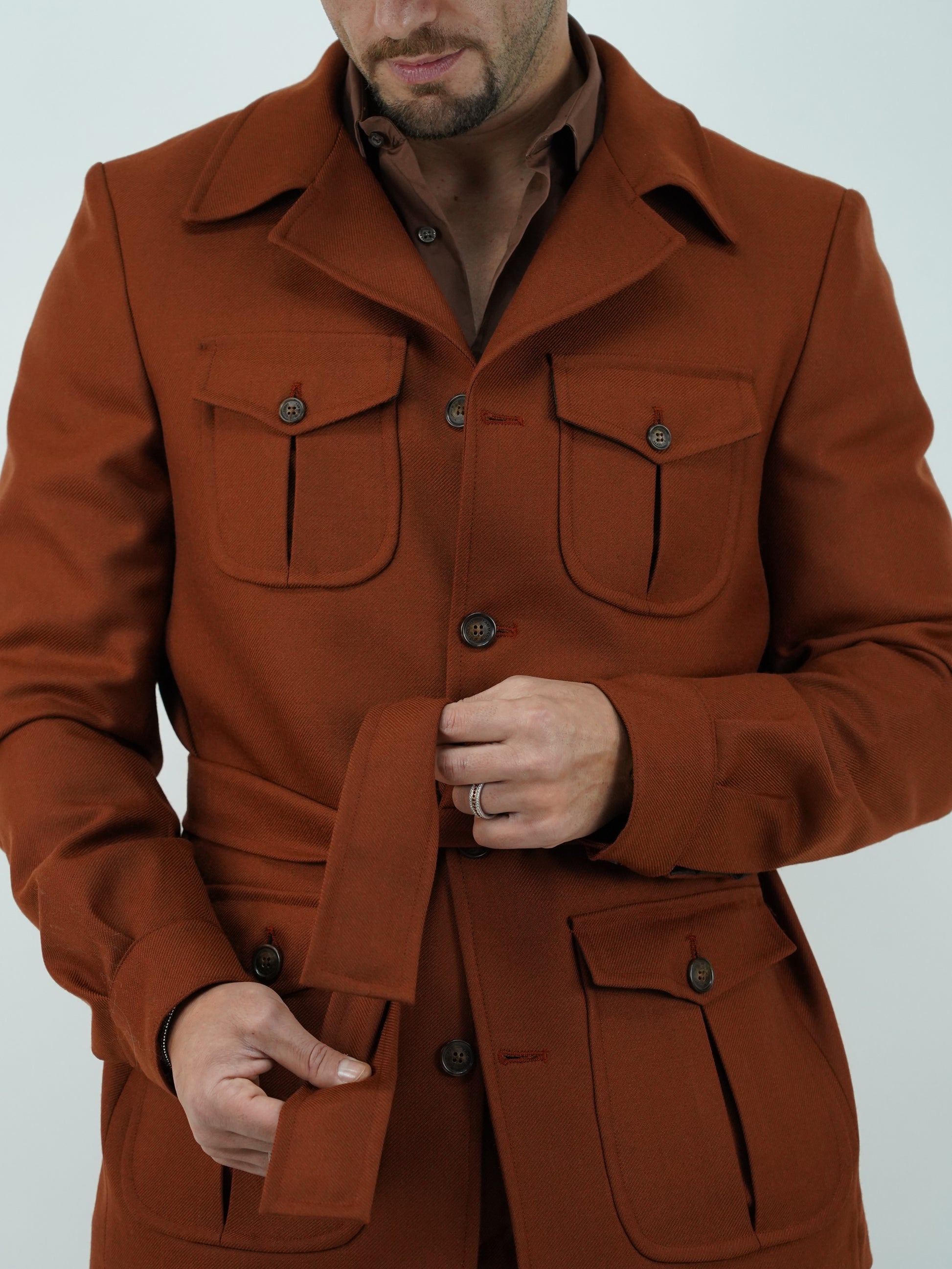 Giacca Safari coccio