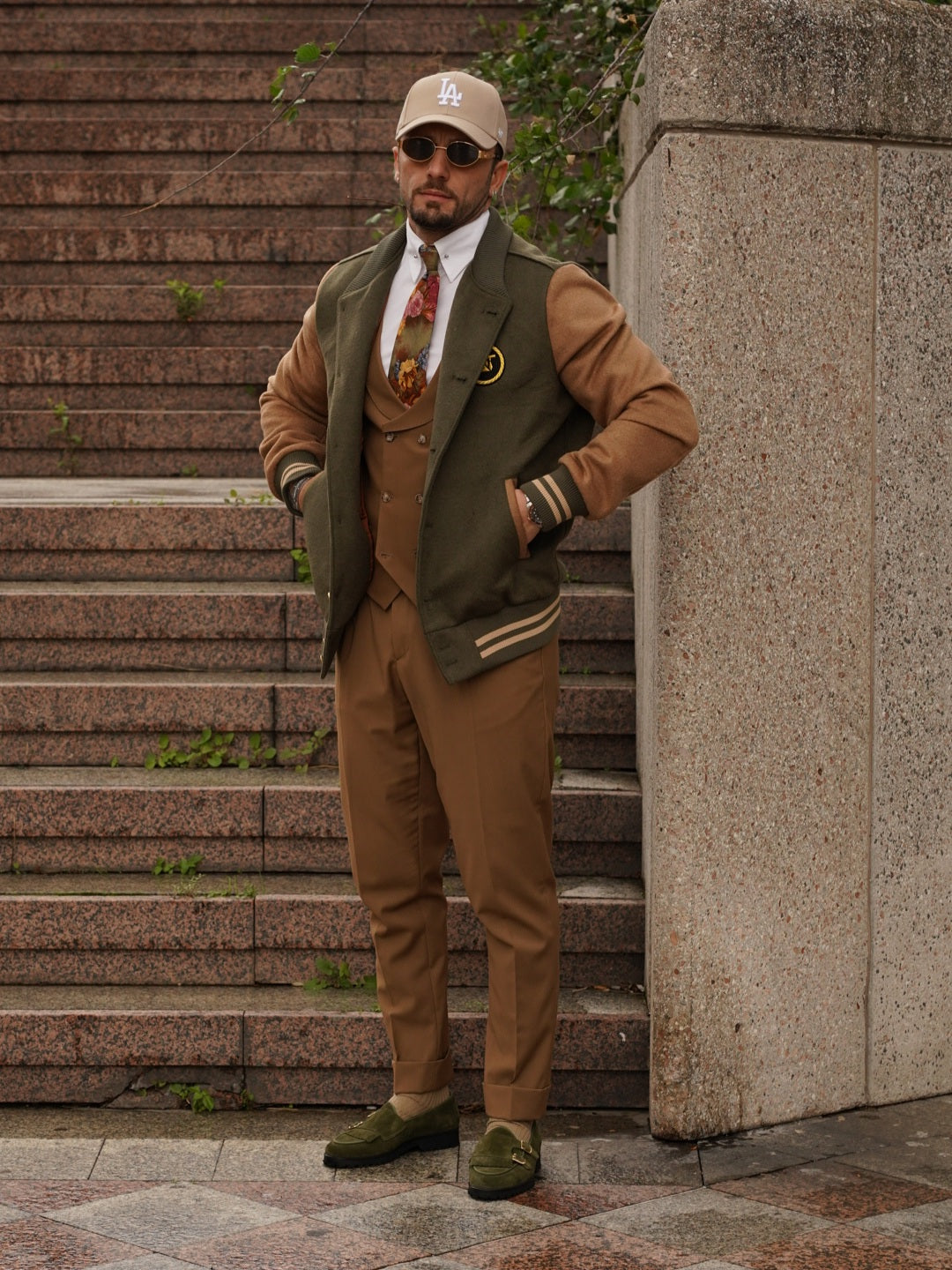 College verde e beige