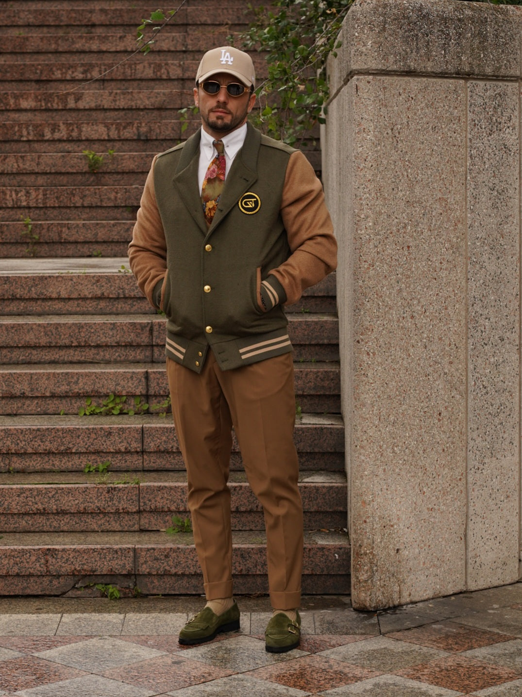 College verde e beige