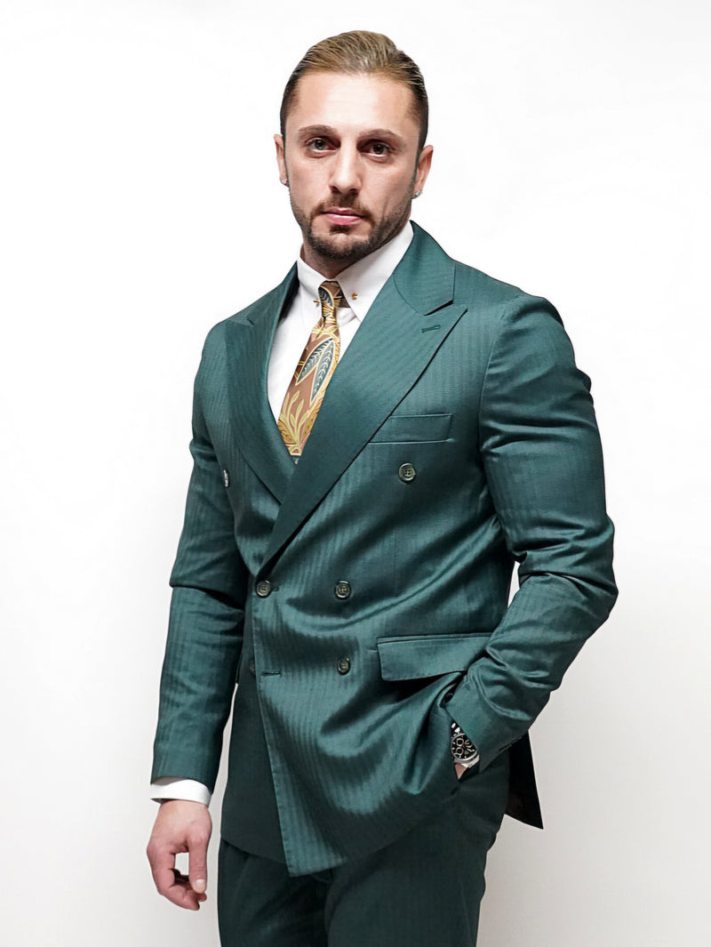 Giacca Doppio Petto Lancia - Linea Harmonious | Verde Smeraldo