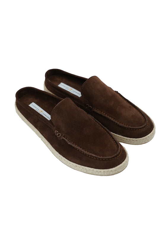 Sabot in pelle scamosciata testa di moro