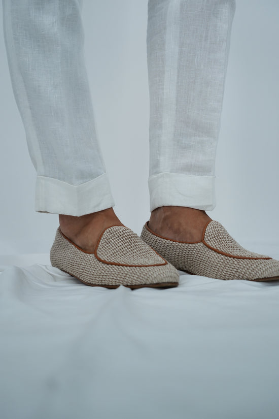 Giacca Safari in lino beige