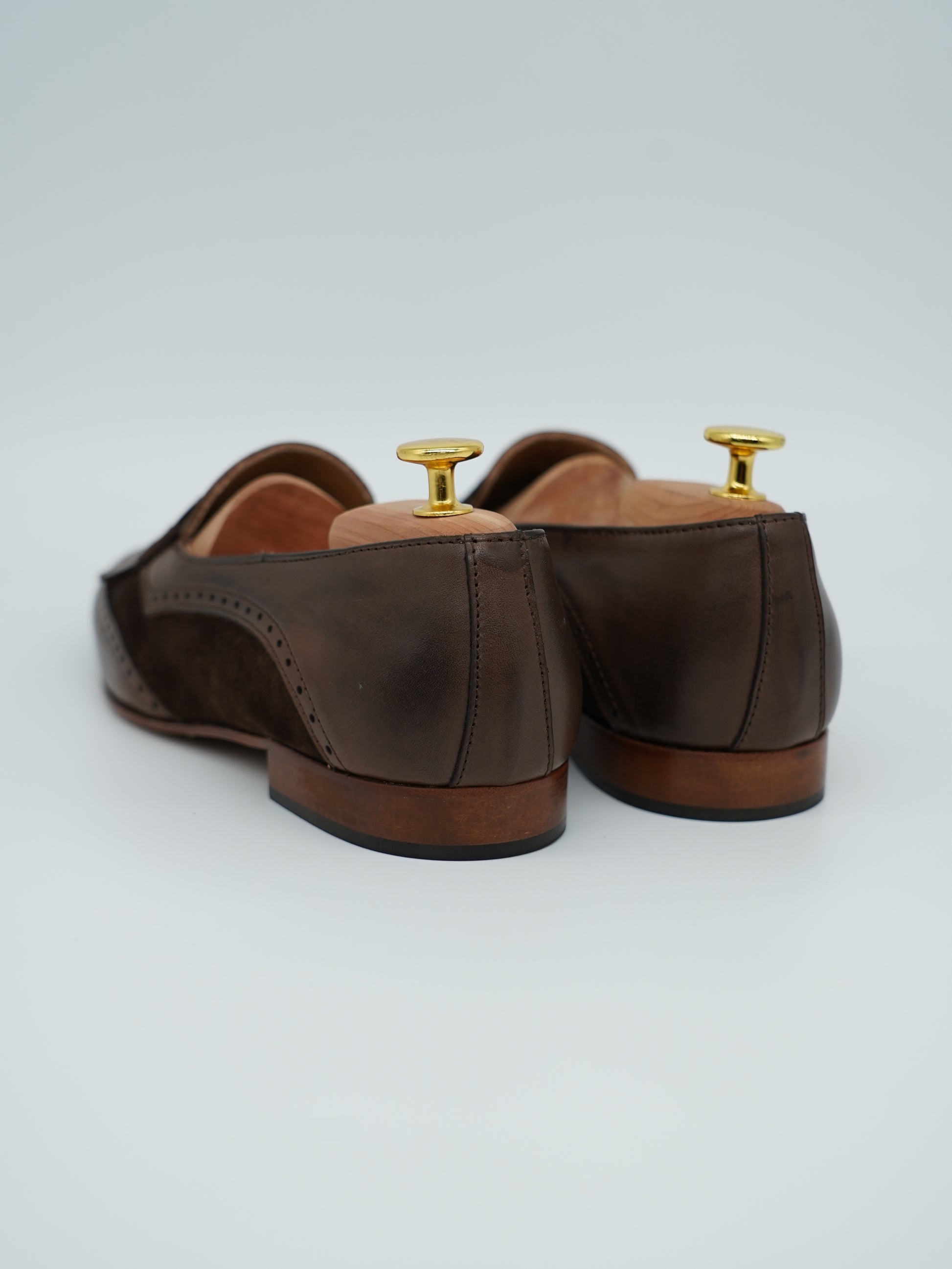 Mocassino inglese bicolore testa di moro