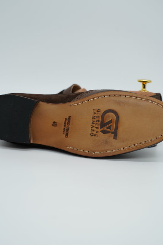 Mocassino inglese bicolore testa di moro