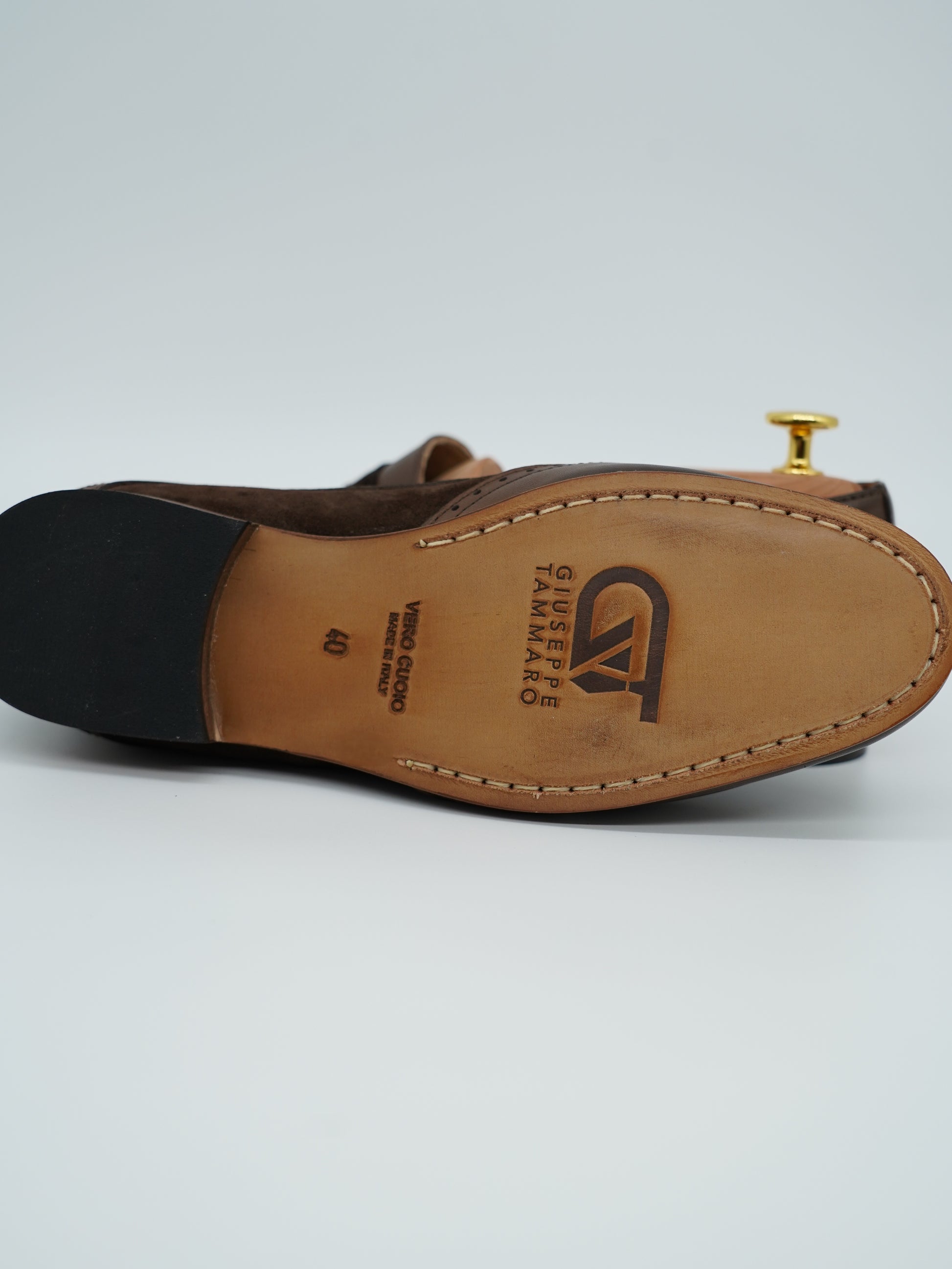 Mocassino inglese bicolore testa di moro