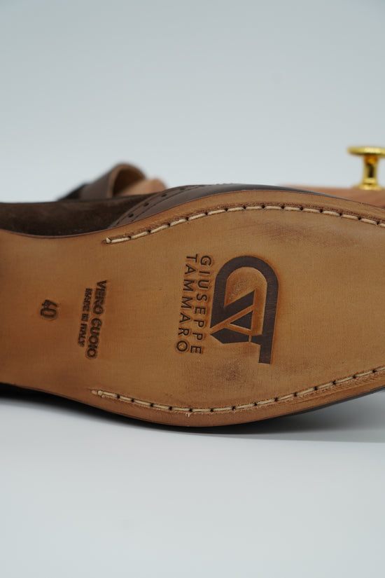 Mocassino inglese bicolore testa di moro