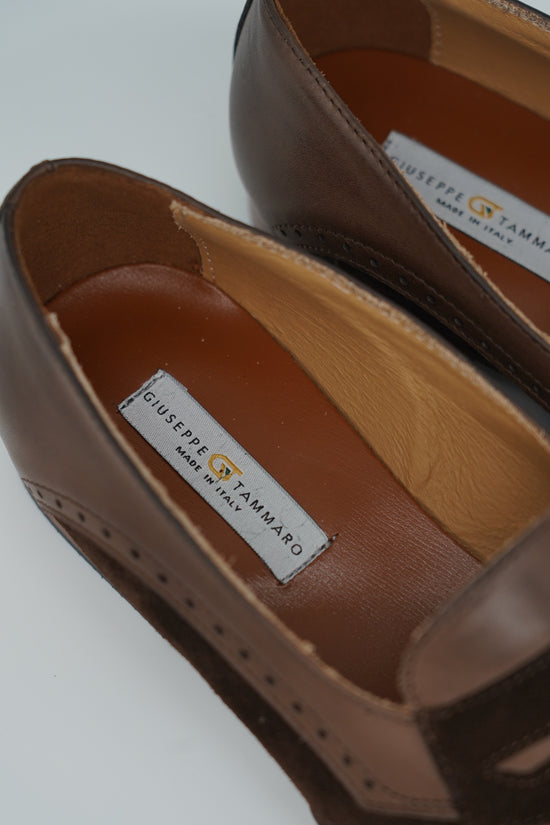 Mocassino inglese bicolore testa di moro