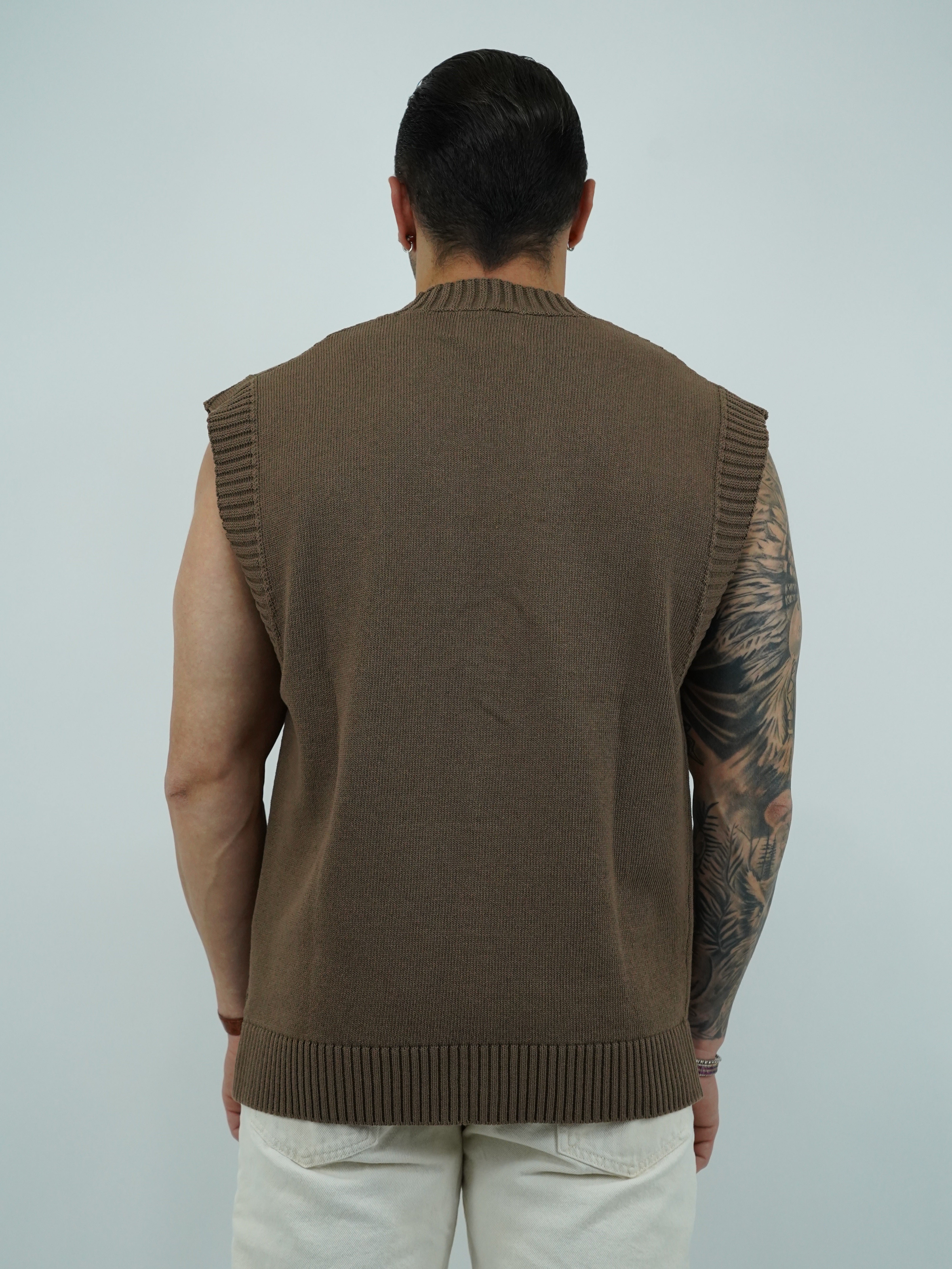Gilet smacchinato quercia
