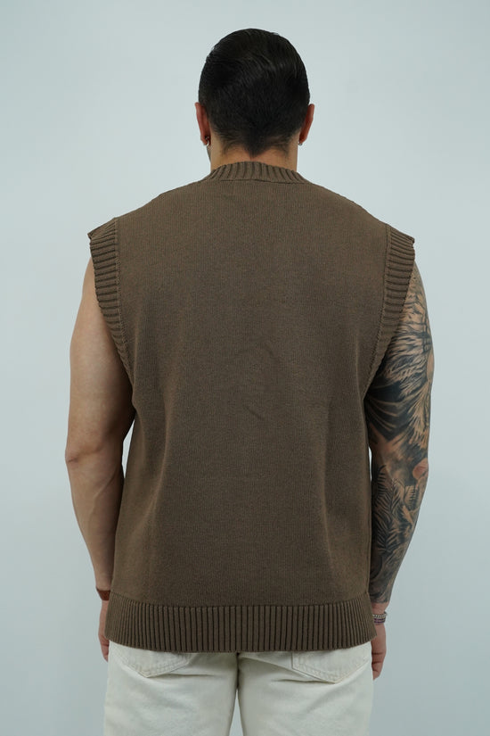 Gilet smacchinato quercia