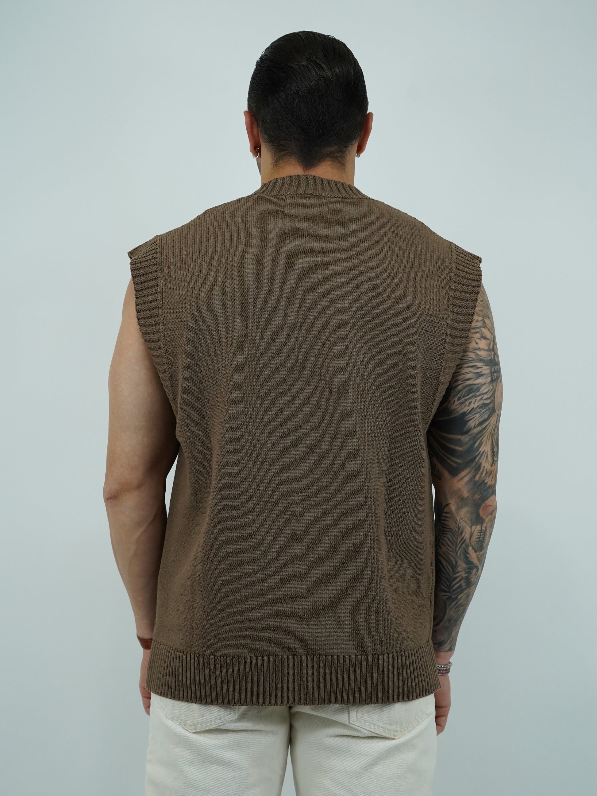 Gilet smacchinato quercia