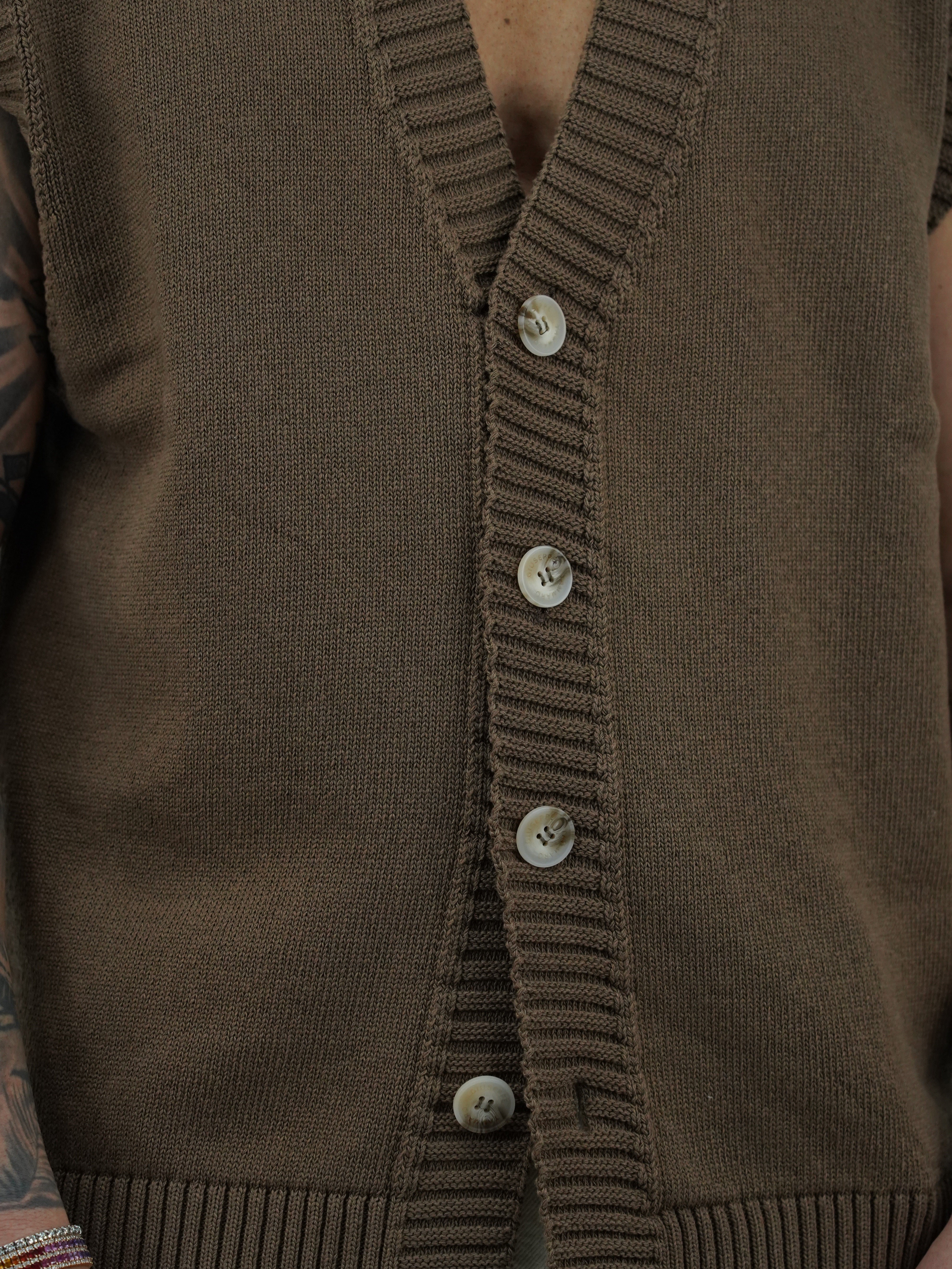 Gilet smacchinato quercia