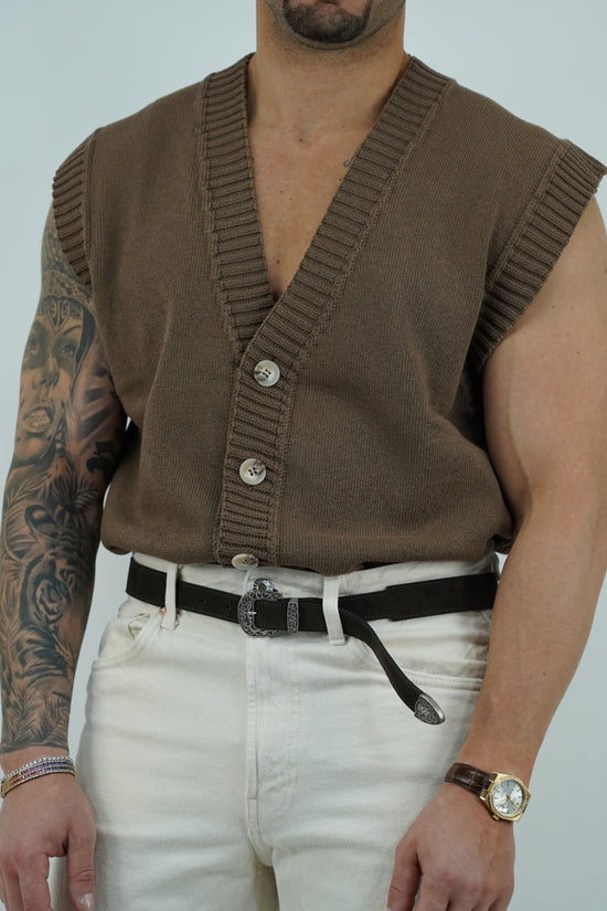 Gilet smacchinato quercia