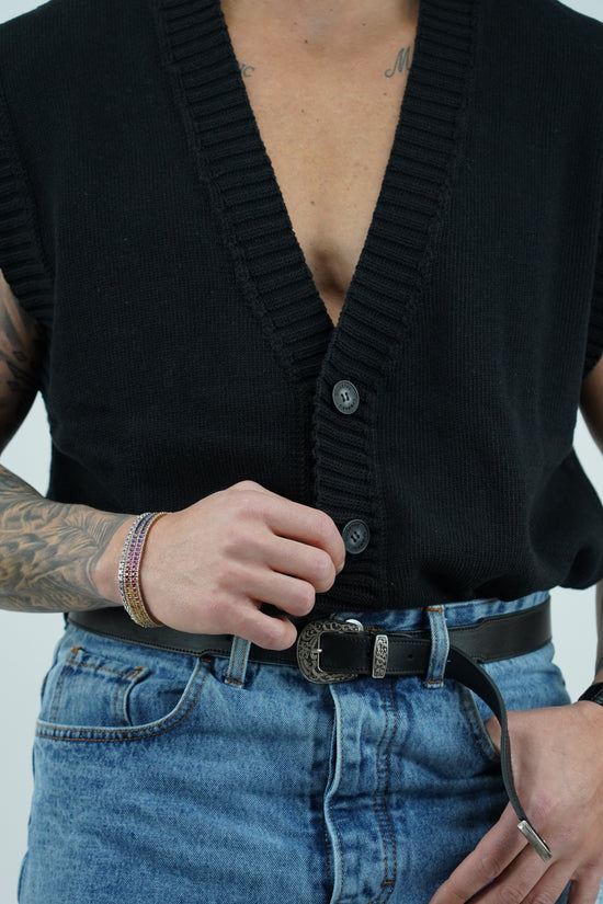 Gilet smacchinato nero