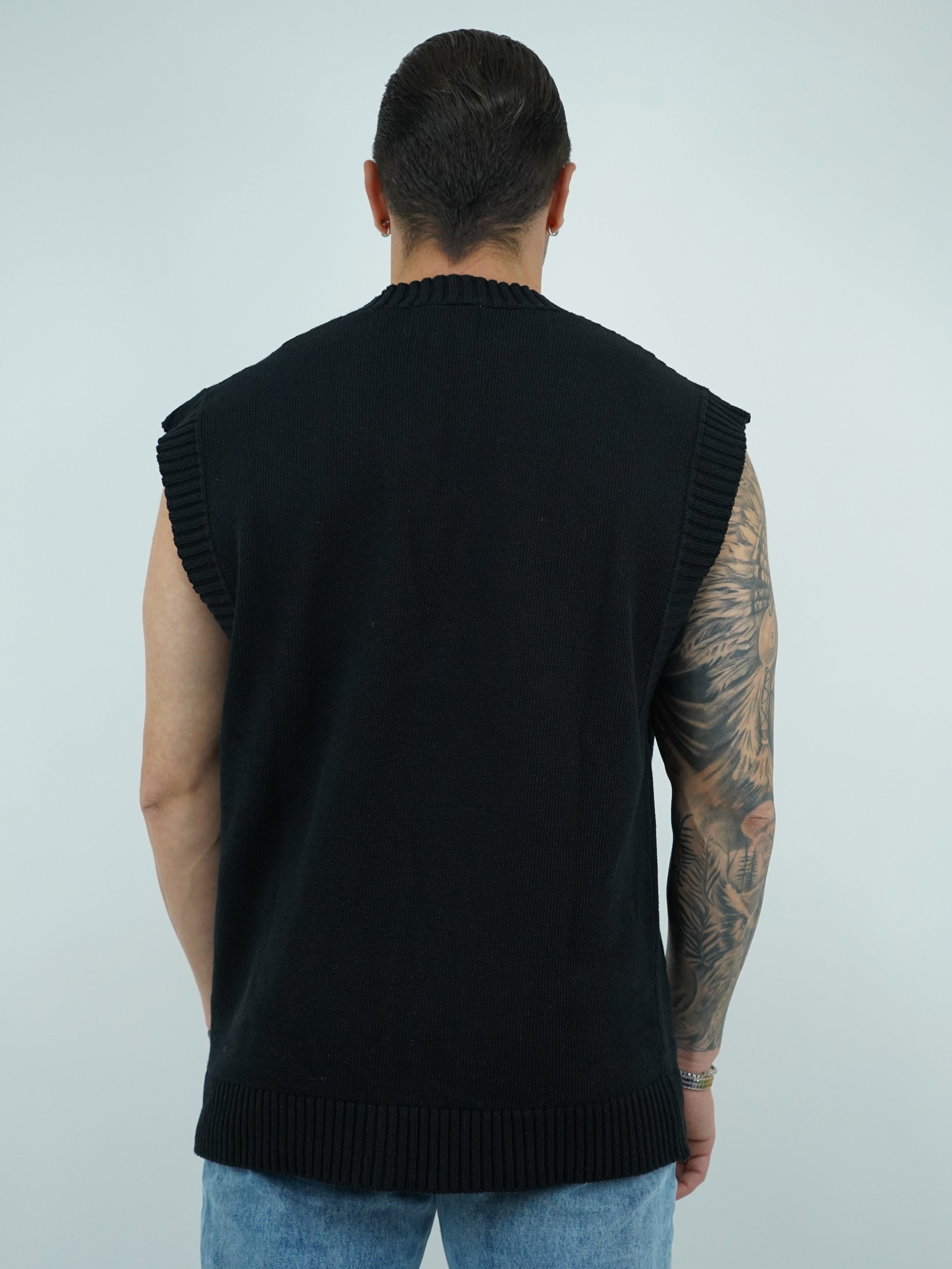 Gilet smacchinato nero