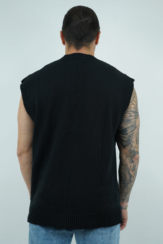 Gilet smacchinato nero