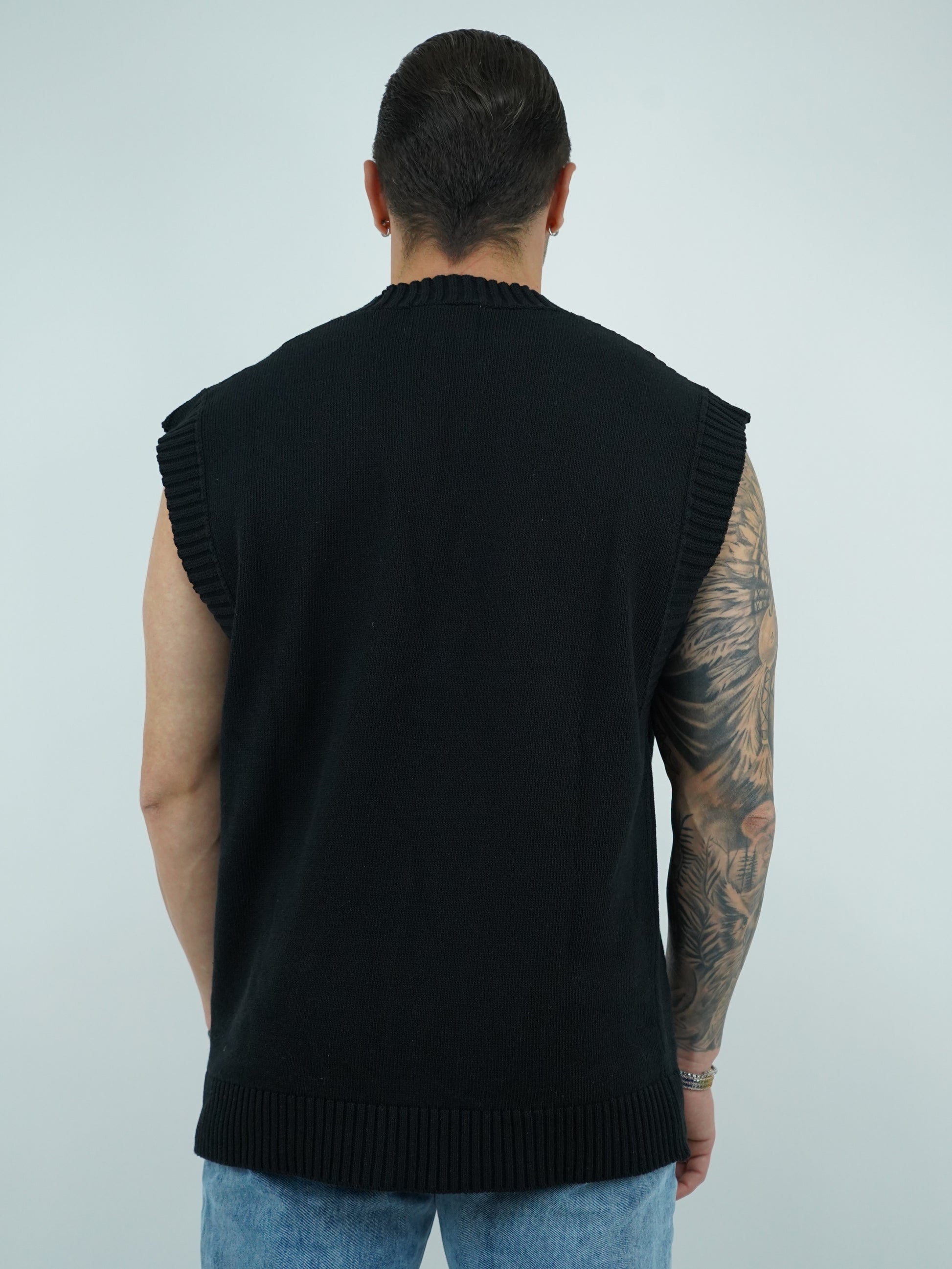 Gilet smacchinato nero
