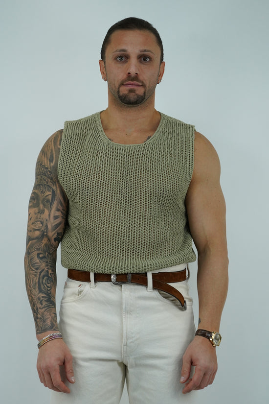 Canotta forata verde safari