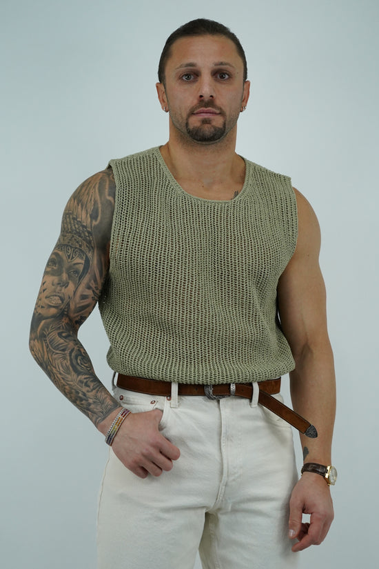 Canotta forata verde safari