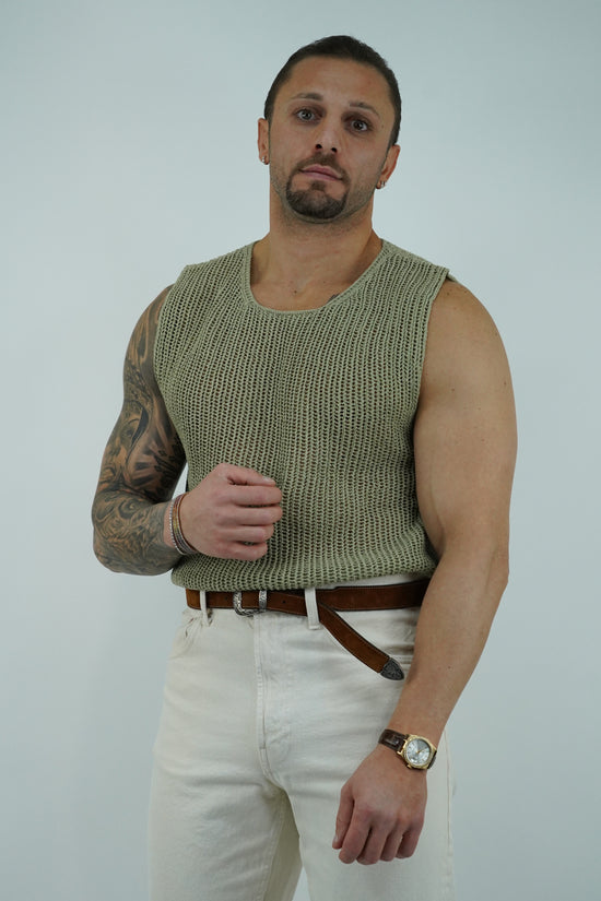 Canotta forata verde safari