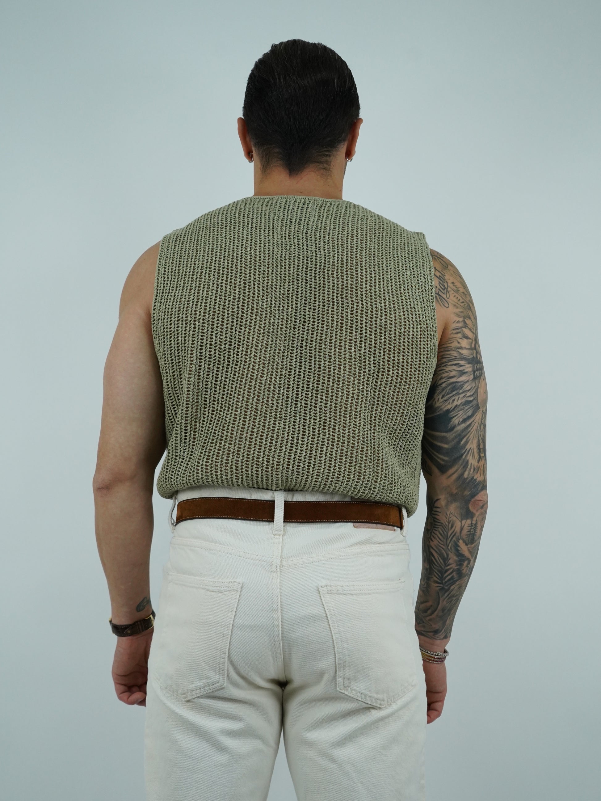 Canotta forata verde safari