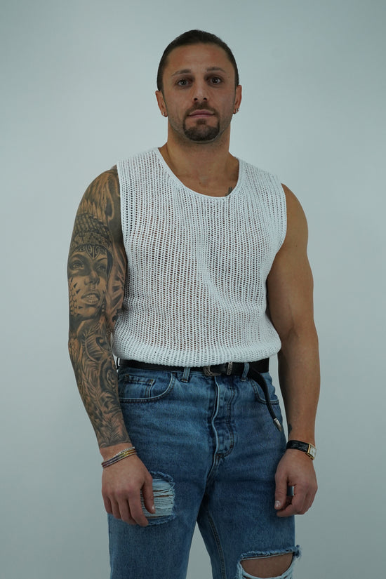 Canotta forata bianca