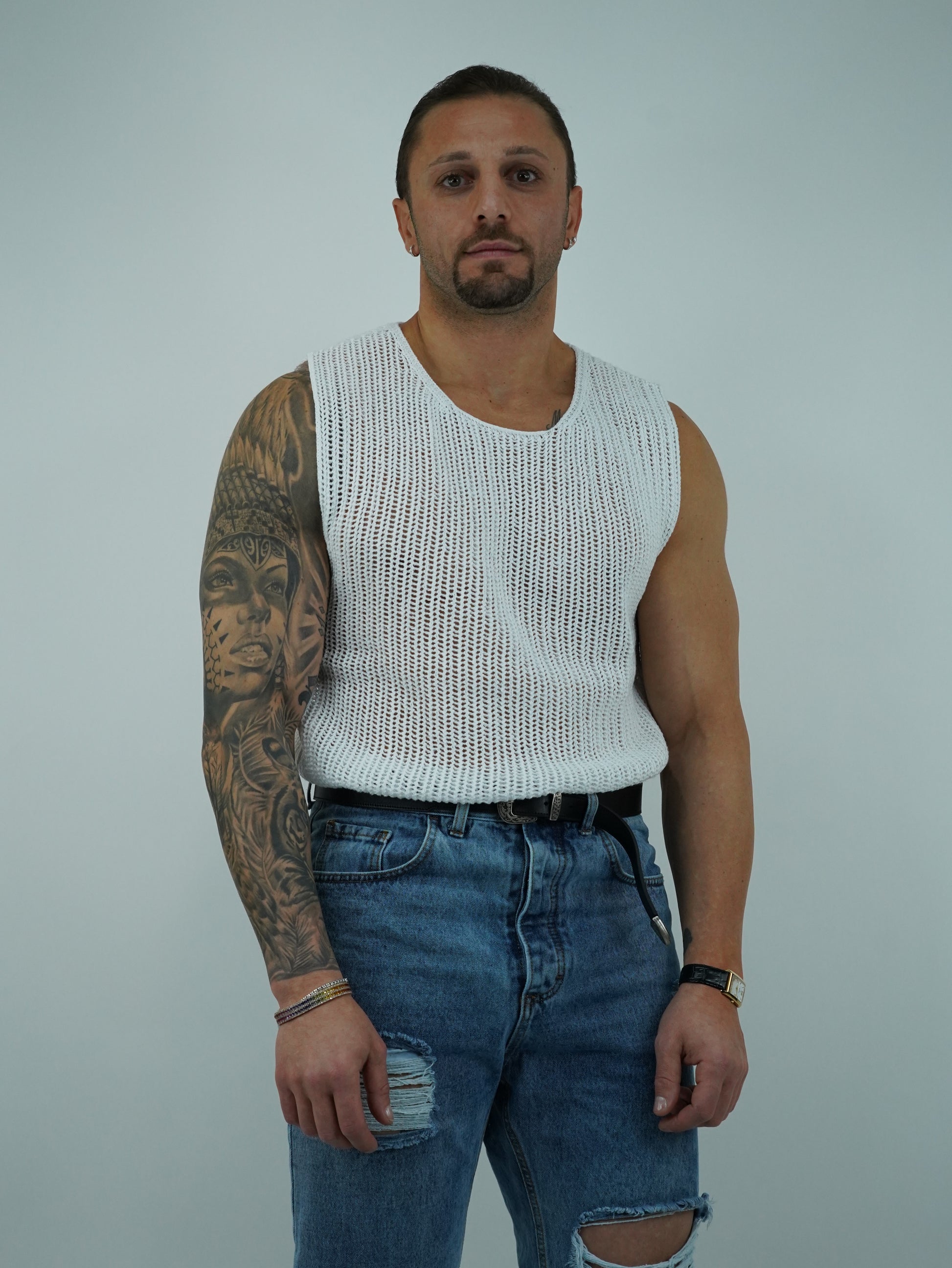 Canotta forata bianca