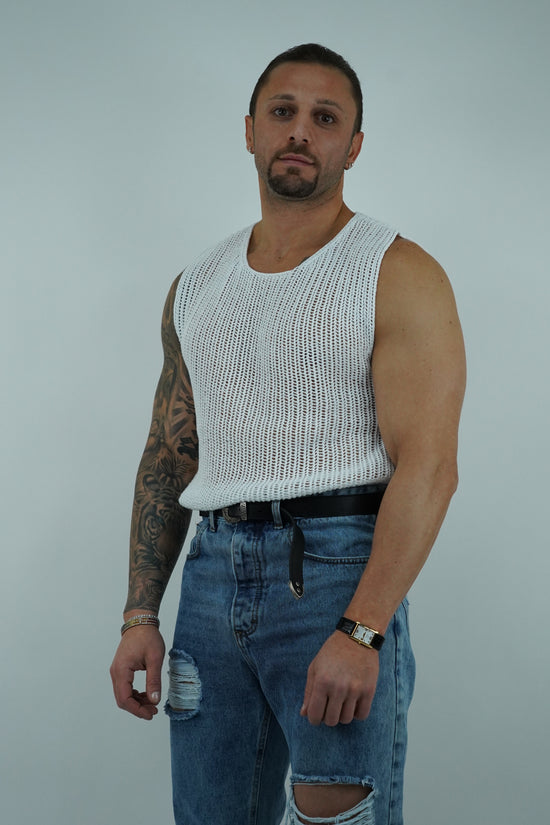 Canotta forata bianca