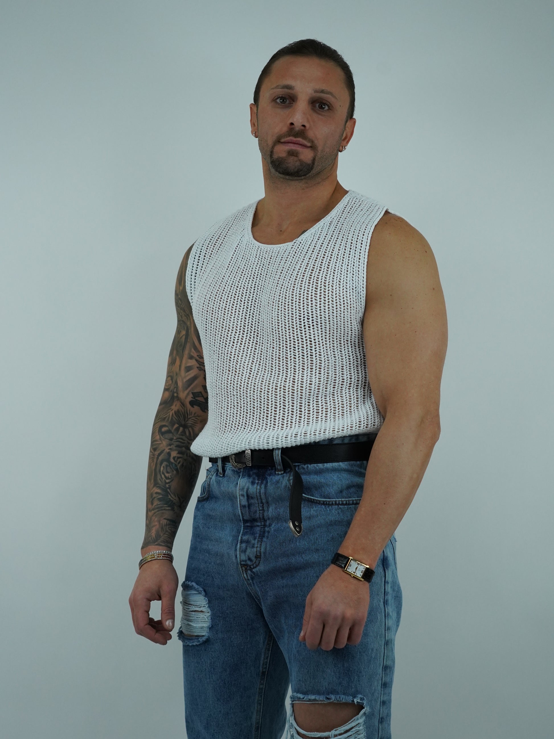 Canotta forata bianca