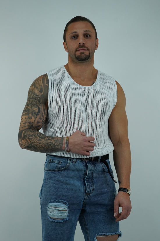 Canotta forata bianca