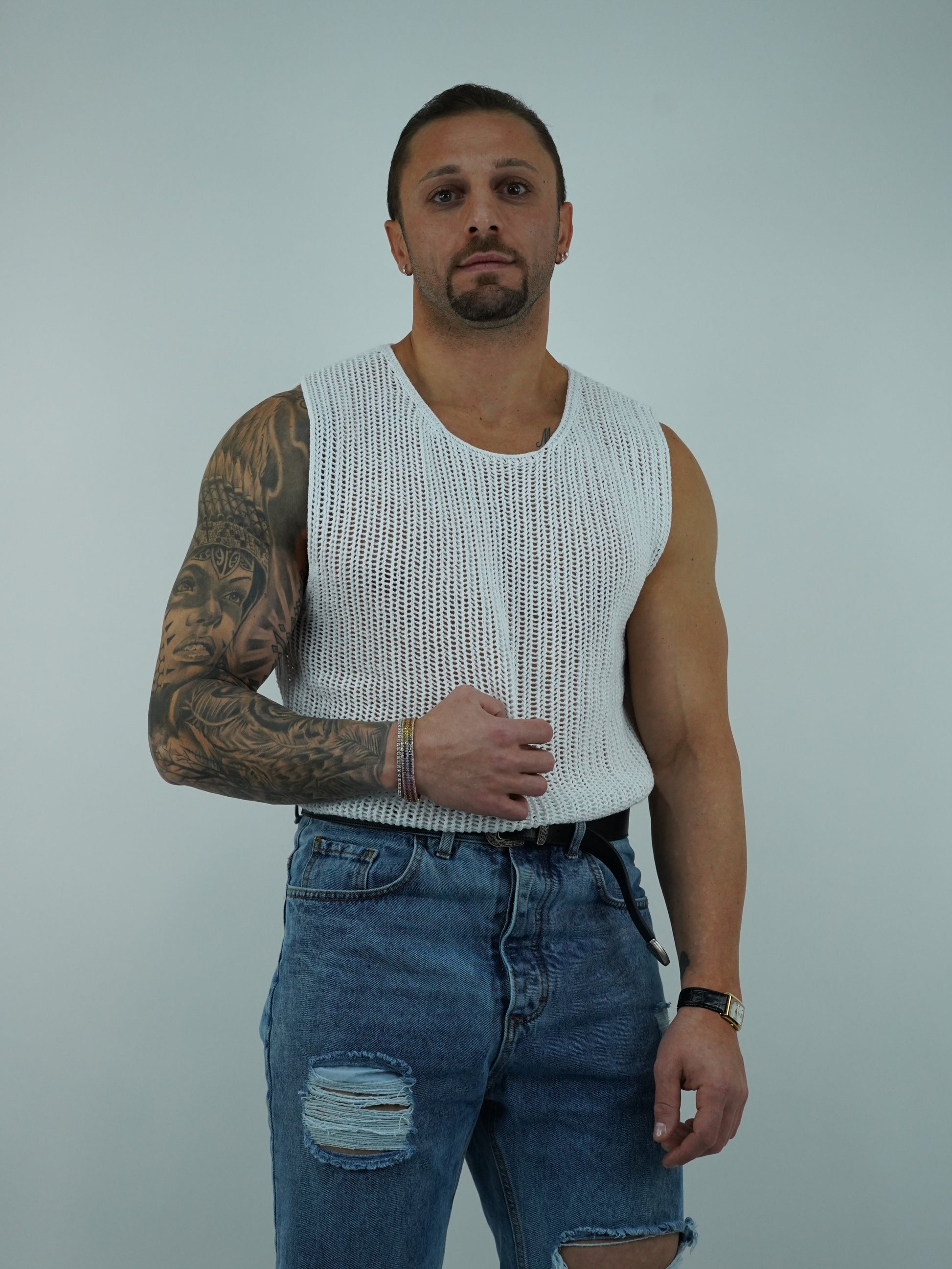 Canotta forata bianca