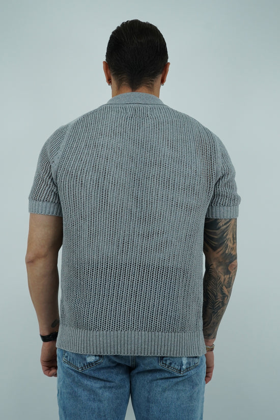 Camicia forata grigio fumo