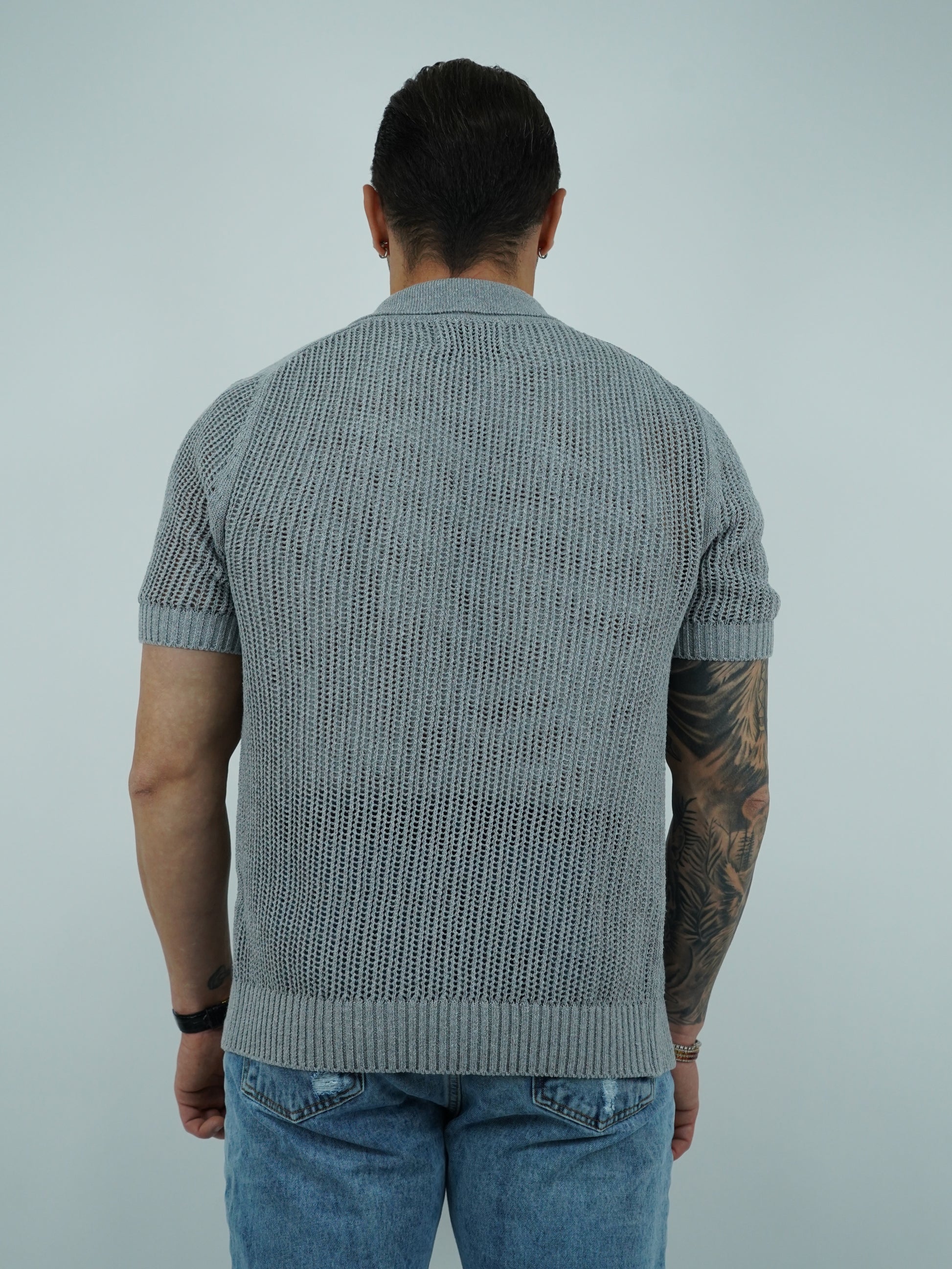 Camicia forata grigio fumo