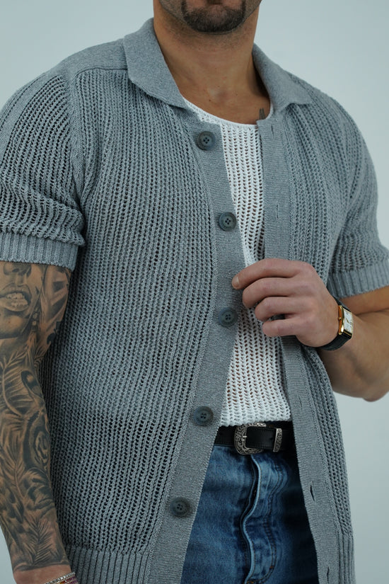 Camicia forata grigio fumo