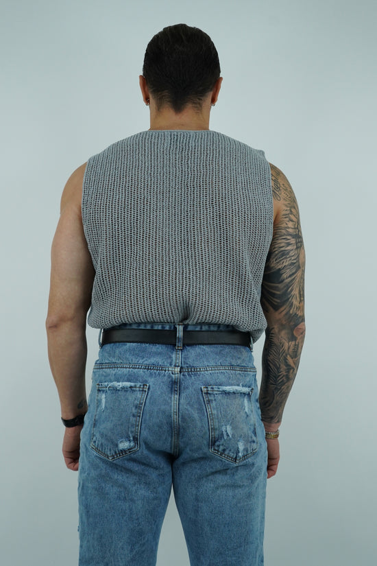 Canotta forata grigio fumo