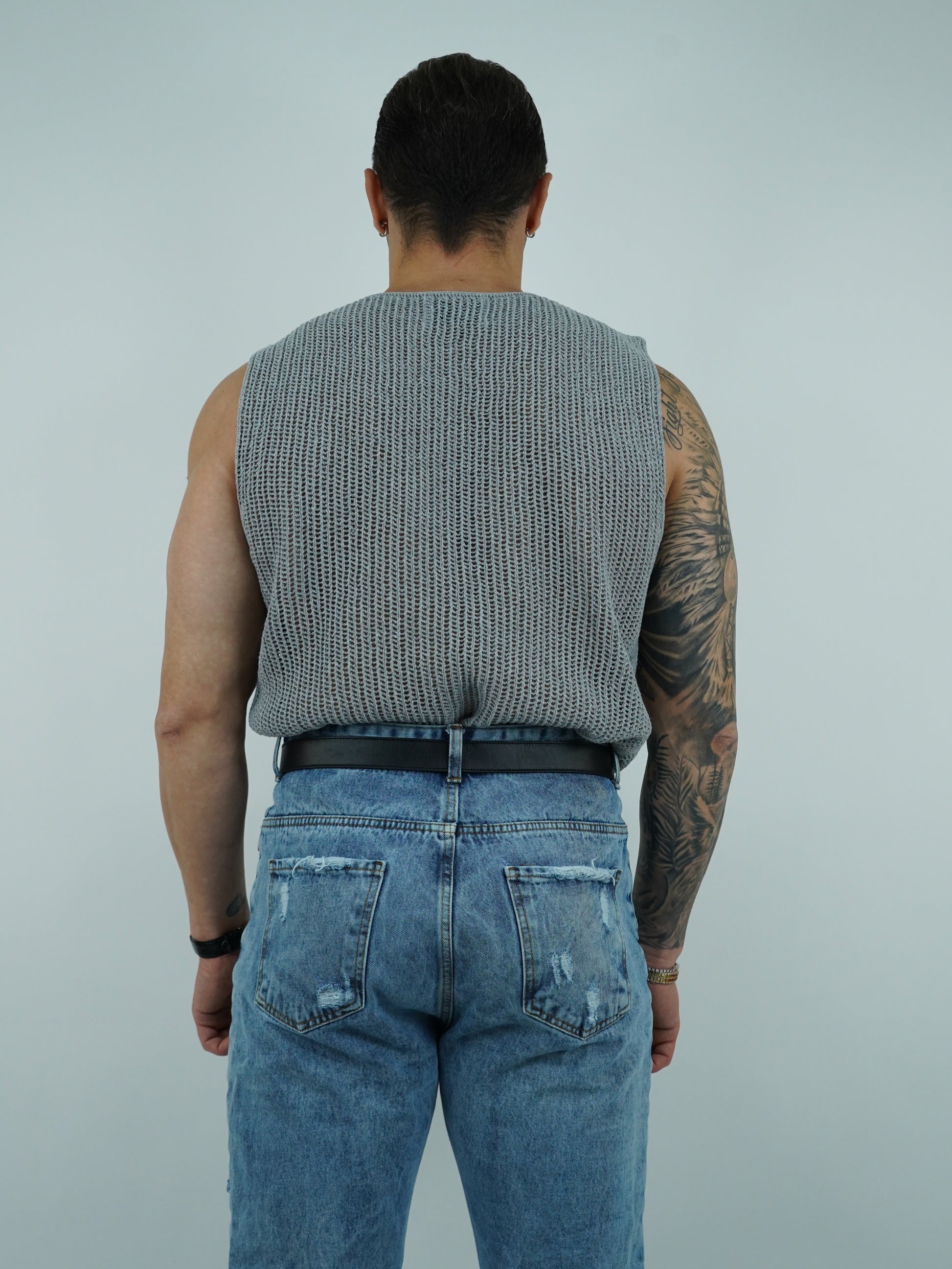 Canotta forata grigio fumo