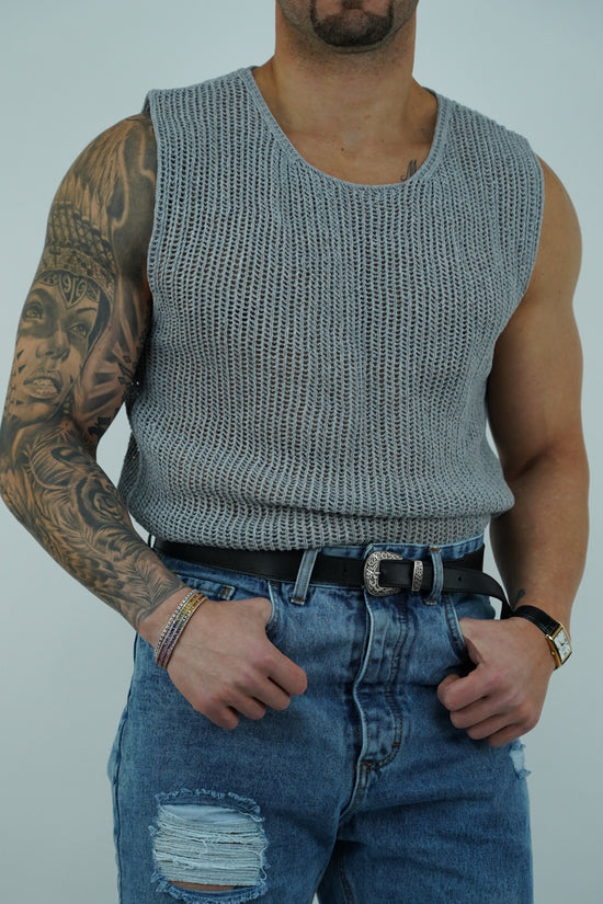 Canotta forata grigio fumo