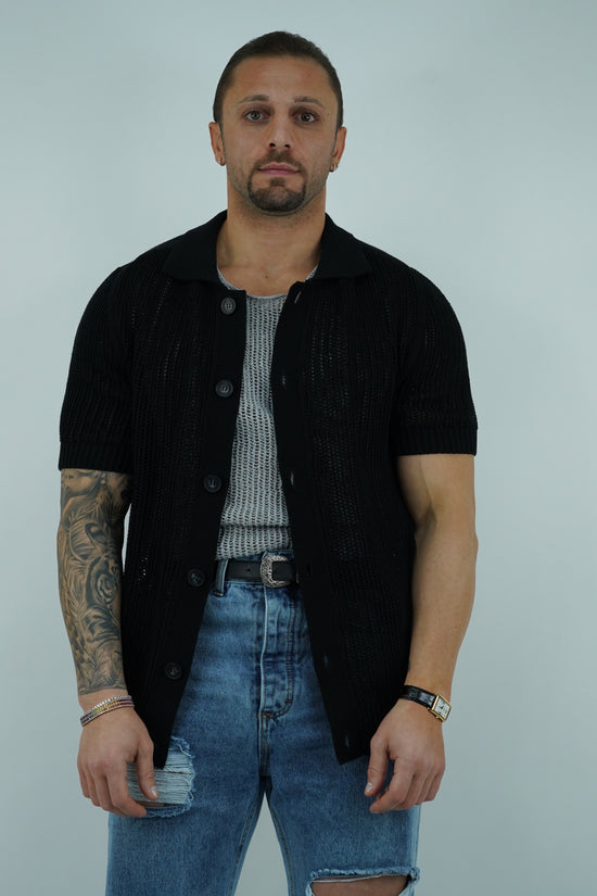 Camicia forata nera