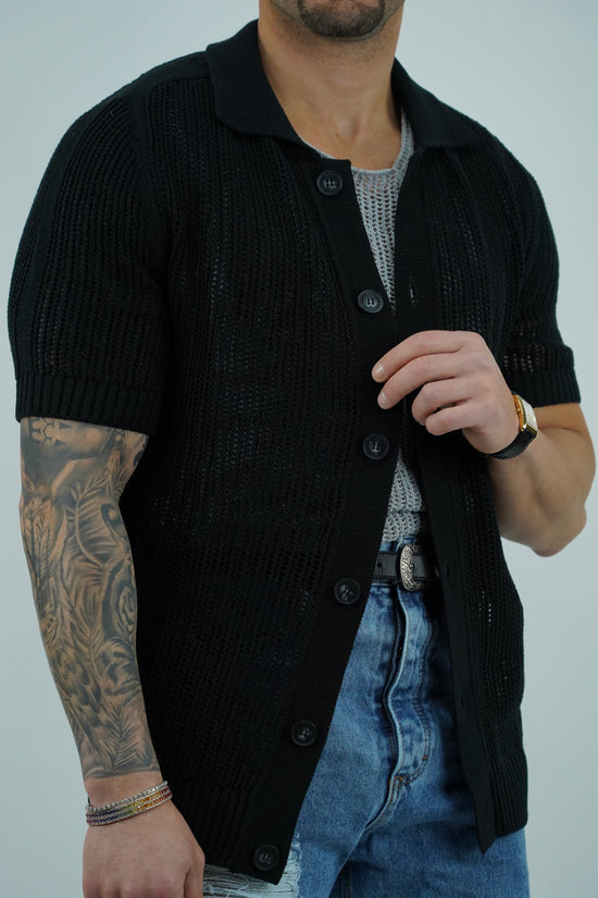 Camicia forata nera