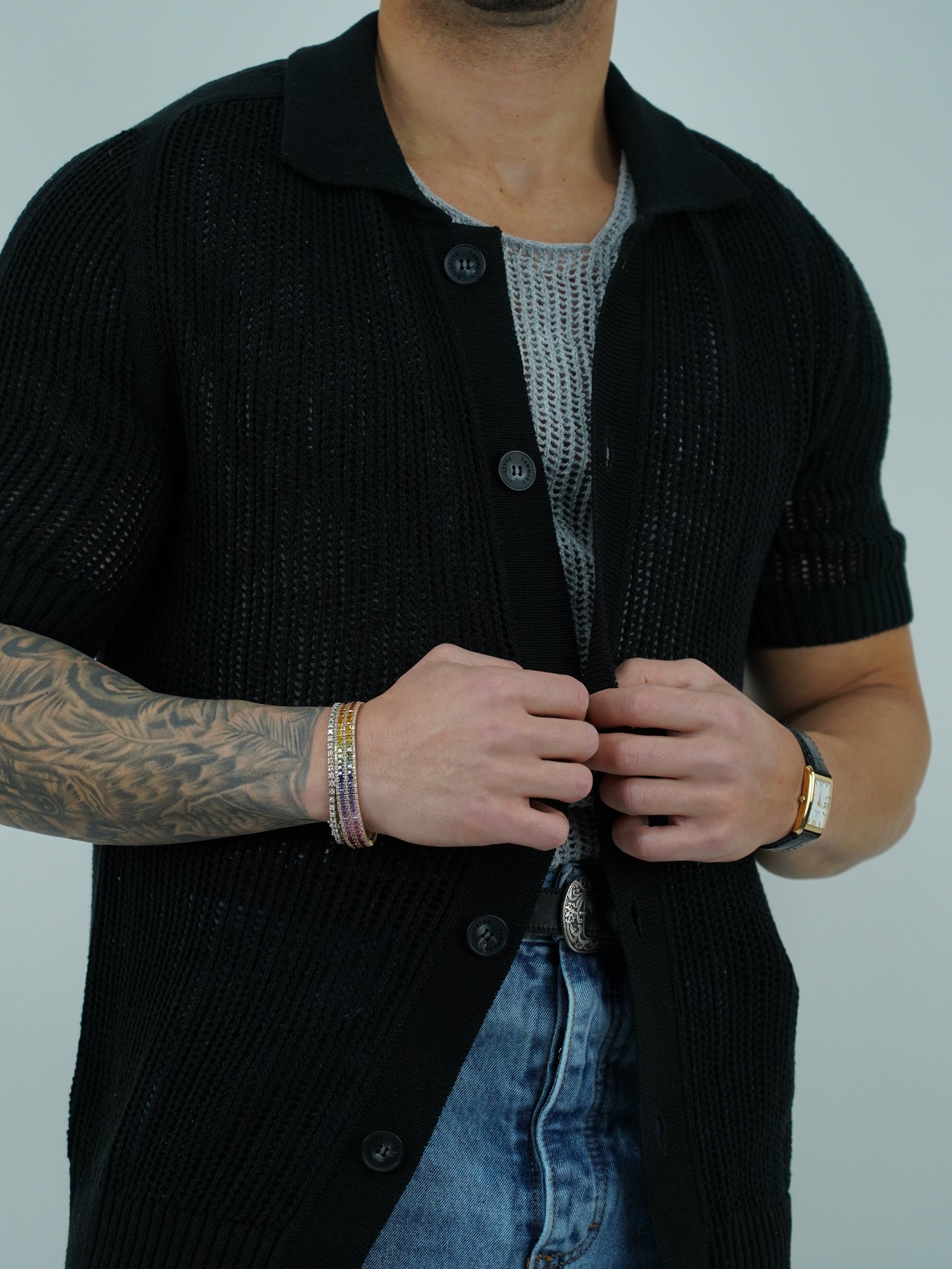 Camicia forata nera