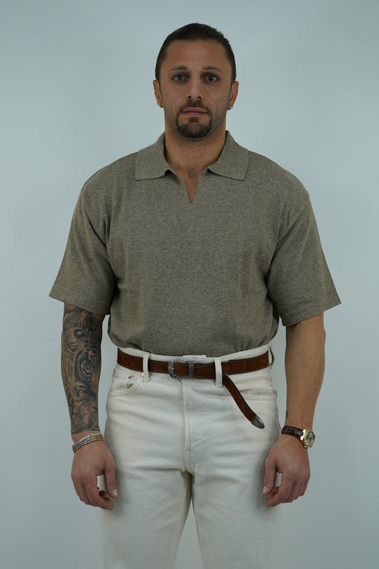Polo smacchinata argilla