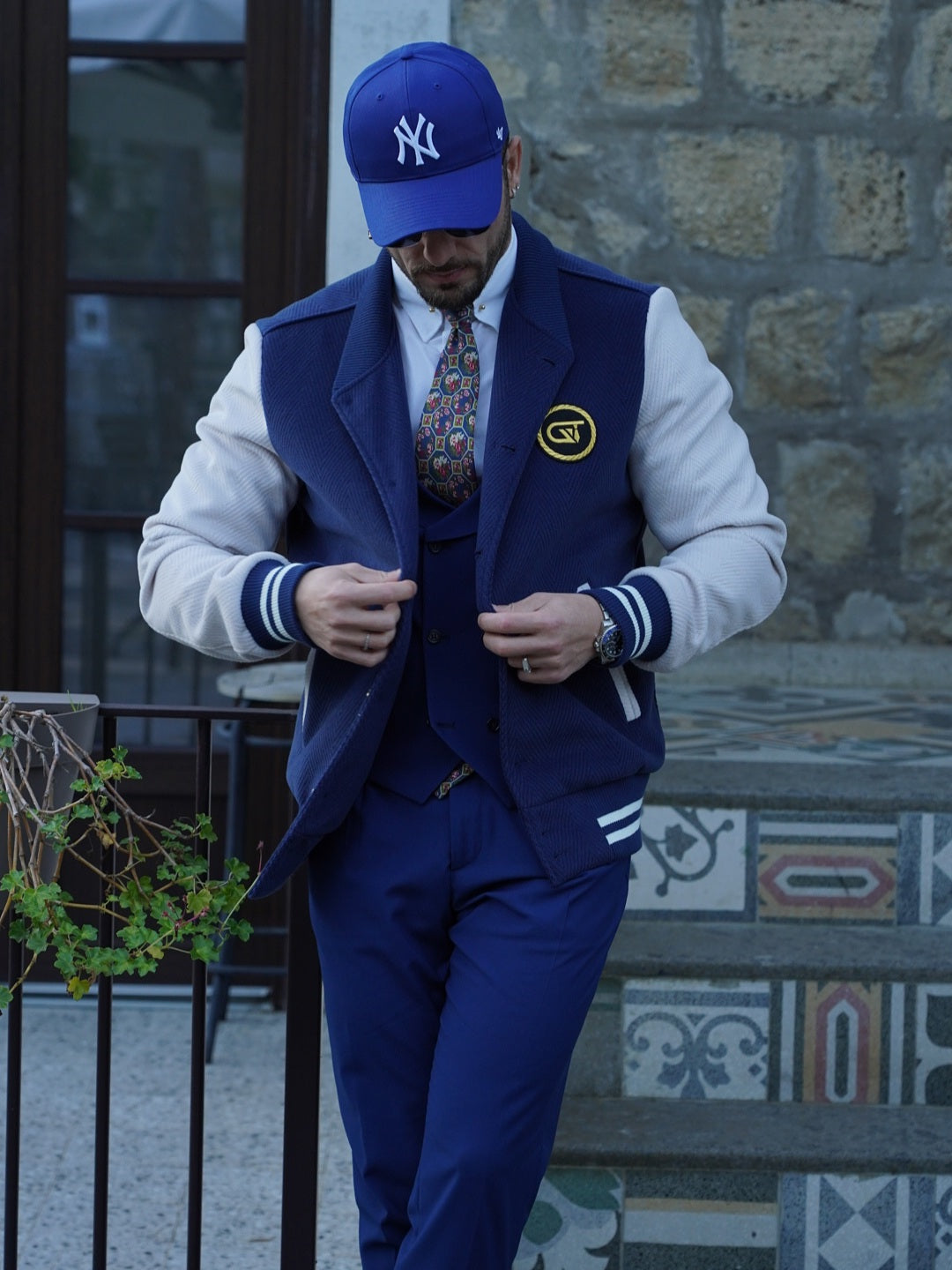 College blu e bianco