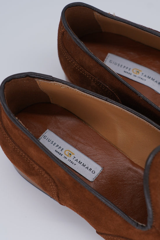 Mocassino inglese in camoscio bruciato