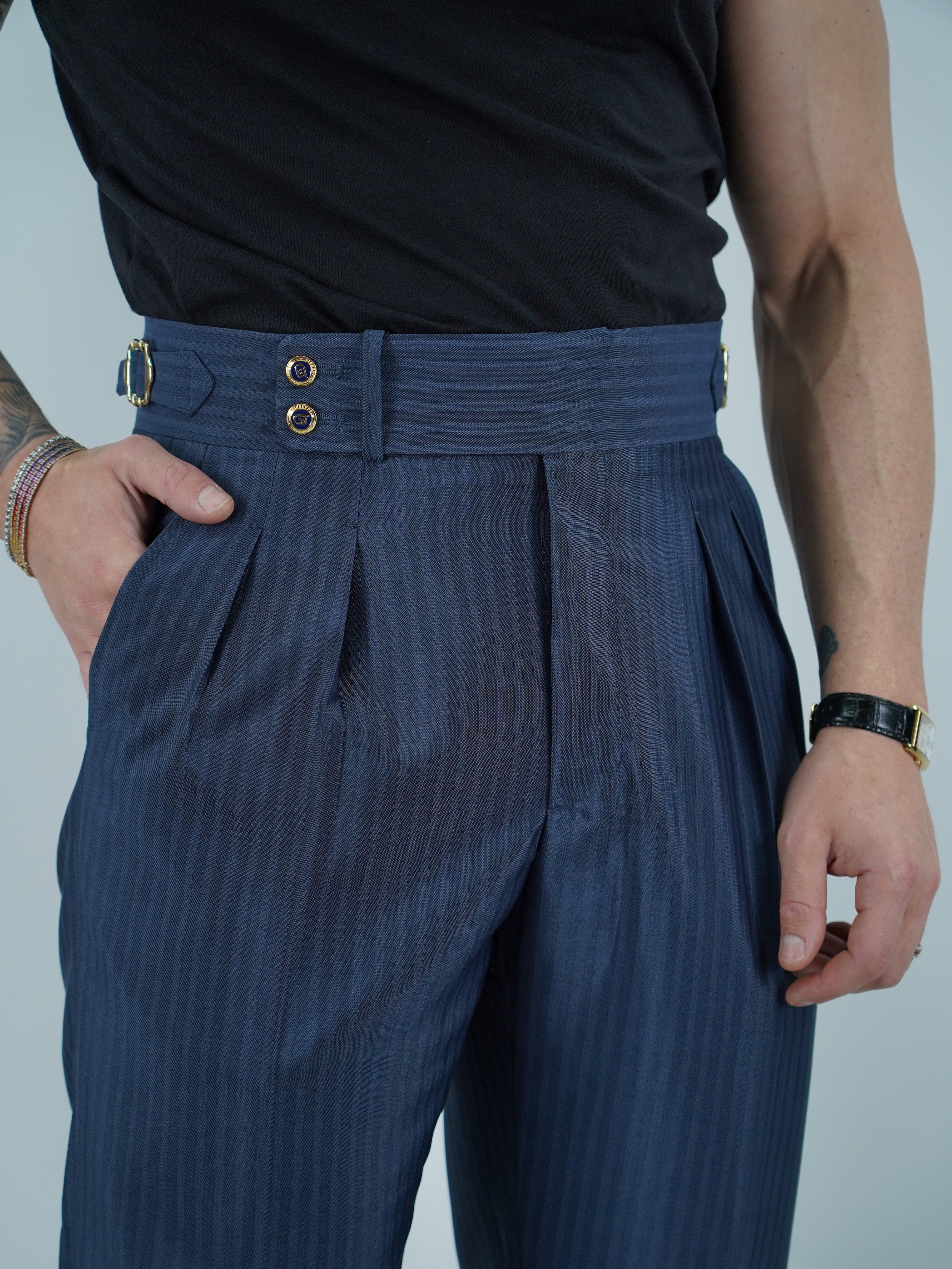 Abito easy doppiopetto con giacca senza collo solaro blu