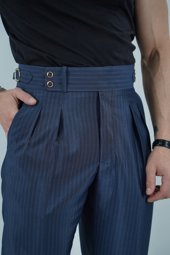 Abito easy doppiopetto con giacca senza collo solaro blu