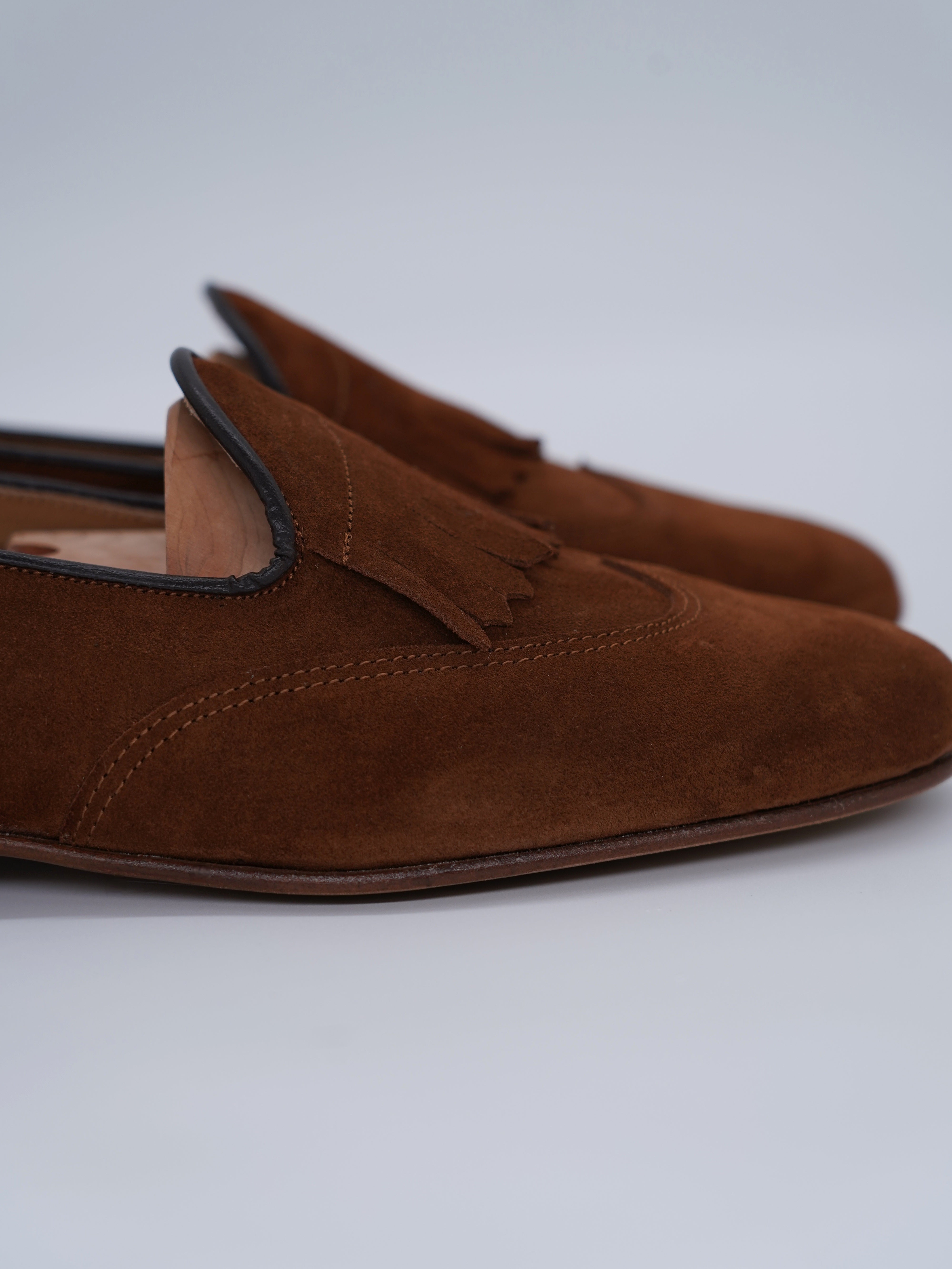 Mocassino inglese in camoscio bruciato