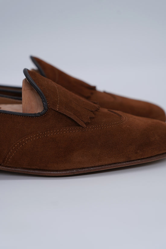 Mocassino inglese in camoscio bruciato
