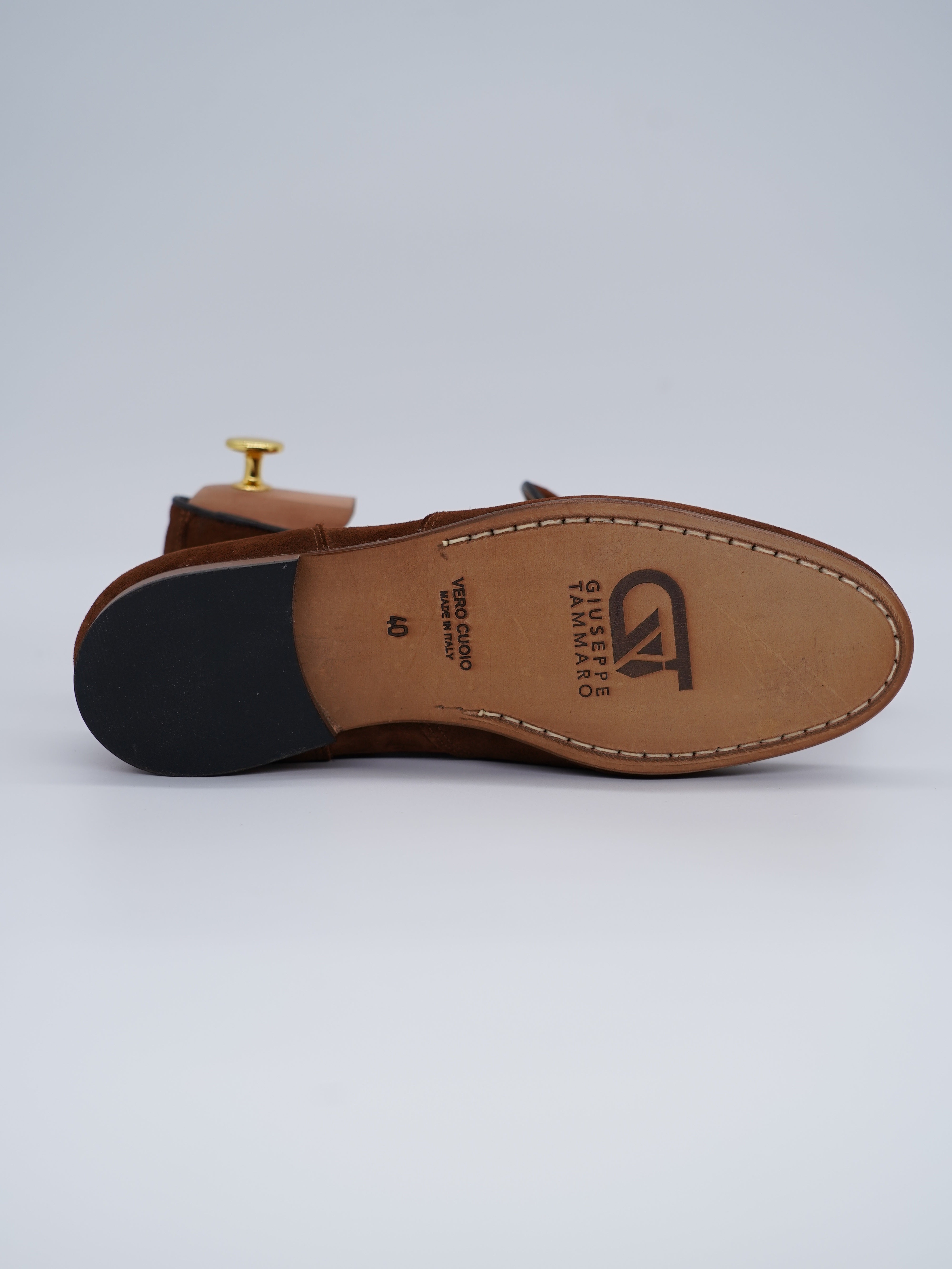 Mocassino inglese in camoscio bruciato